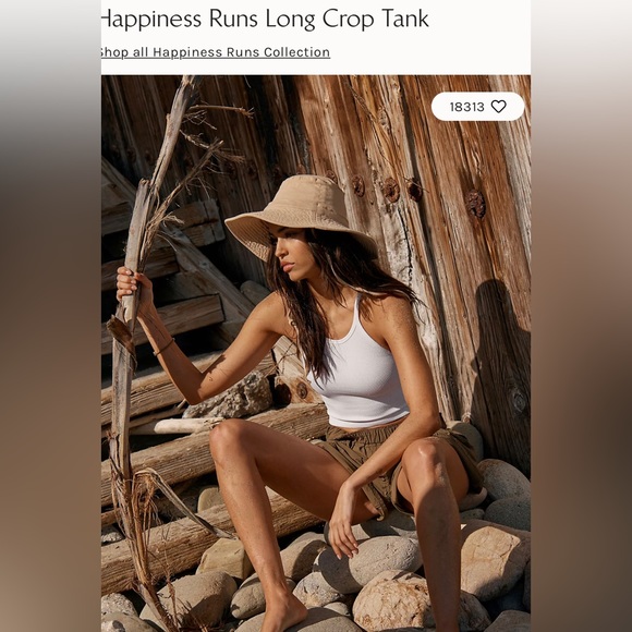 Free People Movement Happiness Runs Long Crop Top White Size Medium Large NWOT - Picture 6 of 9